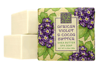 Greenwich Bay - 6oz Botanical Shea Butter - 3 Bar Soaps - African Violet