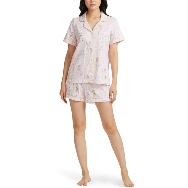 BedHead - Stretch Short Sleeve Shorty PJ Set - Goddess - Medium