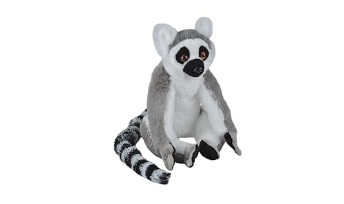 Wild Republic Cuddlekins Eco Ring Tailed Lemur, Stuffed Animal, 12 Inches, Plush Toy, Fill is Spun Recycled Water Bottles, Eco Friendly