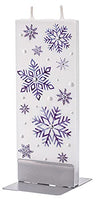 Flatyz - Twin Wick Flat Candle -  Blue Snowflakes