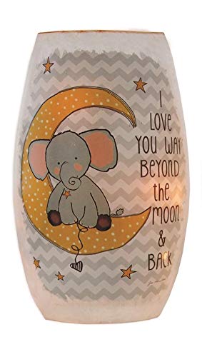 Stony Creek - Frosted Glass - 5" Lighted Vase - The Moon & Back