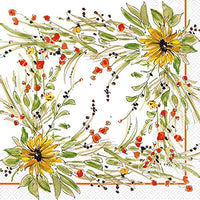Boston International - 3-Ply 5" Cocktail Napkins - Sunflower Medley