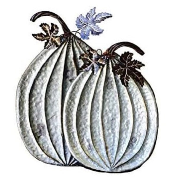 Vintage Floral - Metal Pumpkin Trays - 2 Piece Set