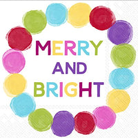 Boston International - 3-Ply 5" Cocktail Napkins - Jolly Circle