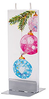 Flatyz - Twin Wick Flat Candle - Pink & Blue Hanging Christmas Ornaments