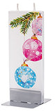 Flatyz - Twin Wick Flat Candle - Pink & Blue Hanging Christmas Ornaments