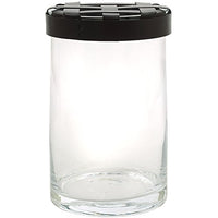 Couronne - Cylinder Glass Vase & Metal Grid Lid - Medium