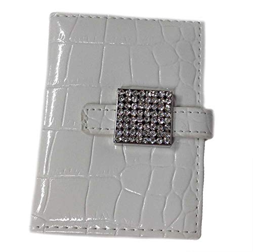 Russ Berrie - Pocket Size Notebook - White - Rhinestone Square