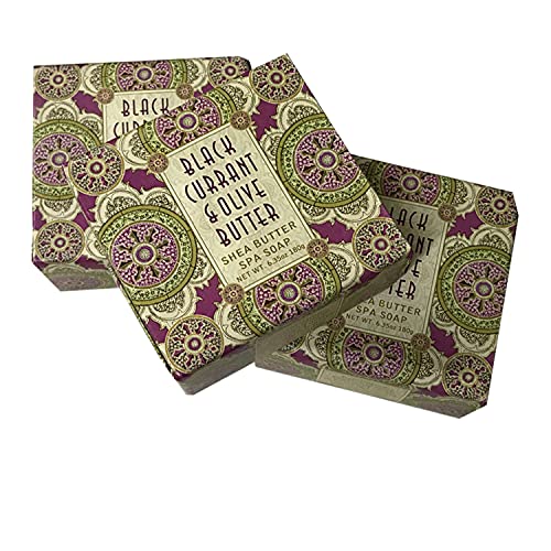 Greenwich Bay - 6oz Botanical Shea Butter - 3 Bar Soaps - Black Currant & Olive Butter