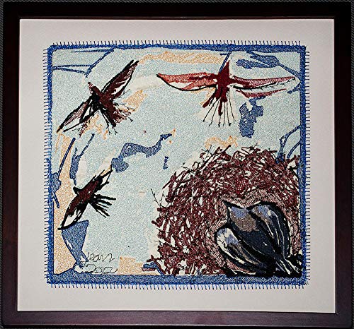 Clothe My Soul - Framed Embroidery Art - Empty Nest