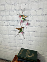 Bovano - Wall Sculpture - Ruby Throated Hummingbird Pair