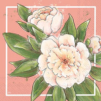 Boston International - 3-Ply 6.5" Lunch Napkins - Floral Splatter