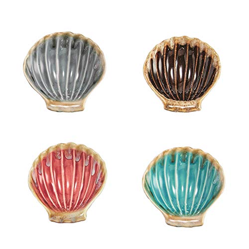 Two's Company - Stoneware Shell Dishes - Set of 4 Assorted Colors