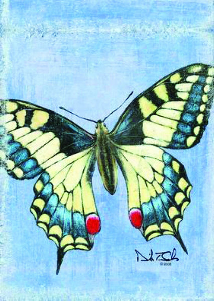 Russ Berrie - Garden Flag - Butterfly Blue & Yellow