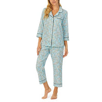 BedHead - Short Sleeve Cropped PJ Set - Sunny Lilacs - Large
