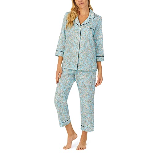 BedHead - Short Sleeve Cropped PJ Set - Sunny Lilacs - Large