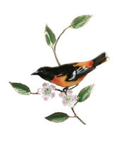 Bovano - Wall Sculpture - Baltimore Oriole On Apple Blossom