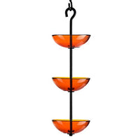 Couronne - Mosaic Birds Triple Hanging Poppy Feeder - Orange