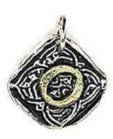 Wax Insignia - Roycroft Seal Charm - Silver Plated - "O"