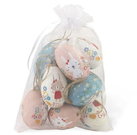 Boston International - Bag of 12 Printed Hanging Eggs - Playful Bunnies