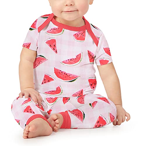 BedHead - Infant Short Sleeve Jersey PJ Set - Watermelon Picnic - 9-12M