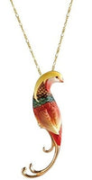 Porcelain - Necklace & Brooch - Golden Pheasant