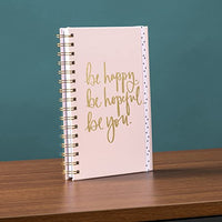 Eccolo - 6x8 Wirebound Journal/Notebook - Be Happy