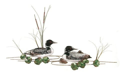 Bovano - Wall Sculpture - Loon Duck Family with Babies