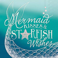 Boston International - 3-Ply 5" Cocktail Napkins - Mermaid Kisses