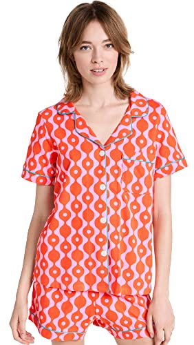 BedHead - Stretch Short Sleeve Shorty PJ Set - GoGo Geo - X-Small
