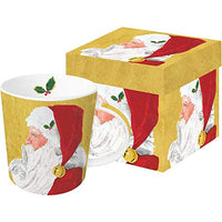Paperproducts Design - 13.5 oz. Mug - Yuletide Santa Gold