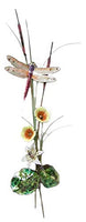 Bovano - Wall Sculpture - Peach Dragonfly w/ Lily, Mallows & Catails