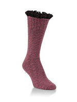 World's Softest Socks - Weekend Collection - Slub Crew Lace Top - Sassafras
