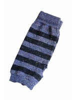 Tey-Art - Alpaca Melange Stripe Hand Warmer - Black & Lavender