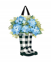 Studio M - Door Decor - Black and White Wellies