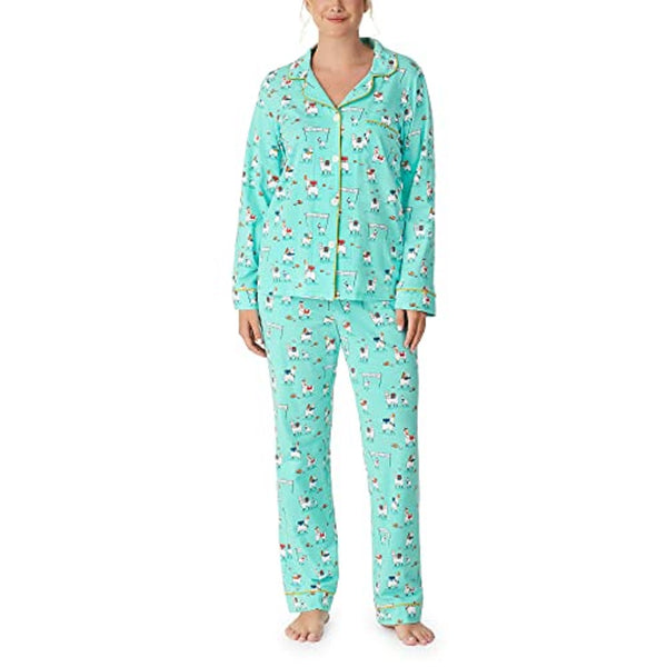BedHead - Classic Long Sleeve Pajama Set - Happy Llamakkah - X-Small