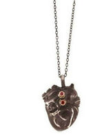 Anna Ruth Henriques - Oxidized Sterling Silver Necklace - Anatomical Heart