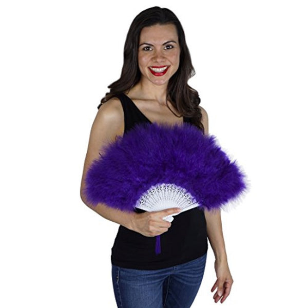 Zucker Feather - Marabou Fan - Regal Purple