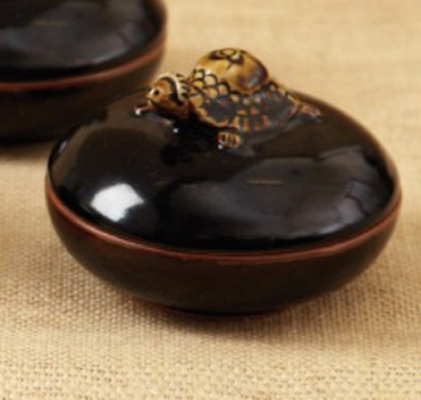 Tozai Home - Black Trinket Holder - Turtle