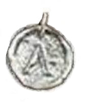 Wax Insignia - Mini Seal Charm - Silver Plated - "A"