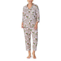 Bedhead - 3/4 Sleeve Classic Flannel Cropped PJ Set - Winter Magnolia - Large