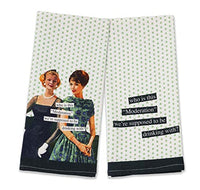 Boston International - Vintage Style Tea Towel - Moderation Who