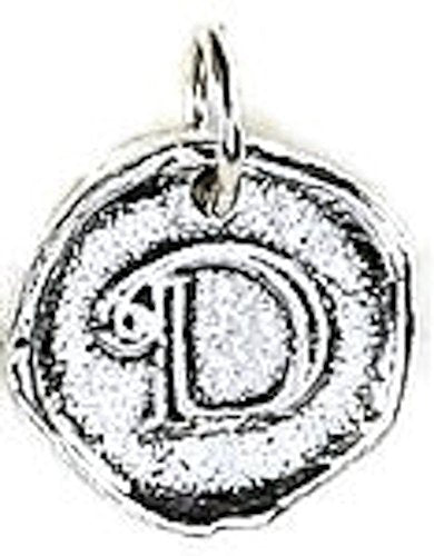 Wax Insignia - Mini Seal Charm - Silver Plated - "D"