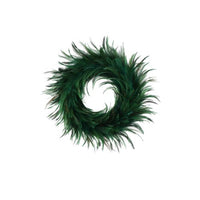 Zucker Feather - Hackle Peacock Feather Christmas Wreath - 18"