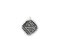 Wax Insignia - Seal Charm - Silver Plated - "N"