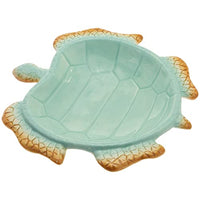 Boston International - 8" Ceramic Serving Plate - Lagoon Life Turtle
