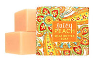 Greenwich Bay - 6oz Botanical Shea Butter - 3 Bar Soaps - Juicy Peach
