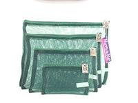 Mirra N Me - Set of 4 Mesh Zipper Bags -  Dark Green