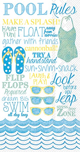 Boston International - Paper Guest Towel - Pool Rules