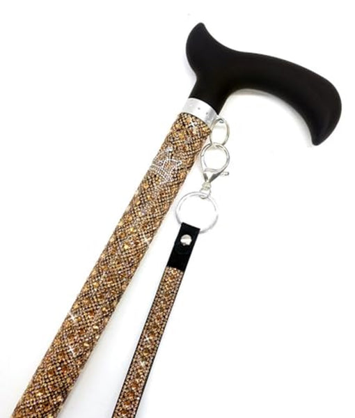 Jacqueline Kent Sugar Cane - Adjustable Cane - Gold Crowned Jewel